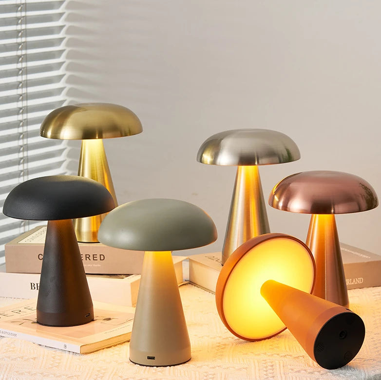 Lampe de chevet champignon rechargeable