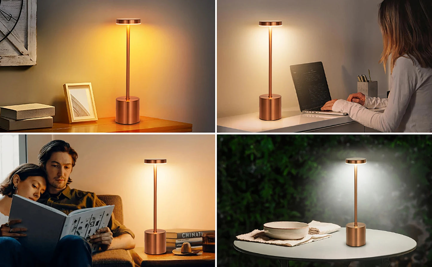 Lampe de chevet LED avec capteur tactile dimmable