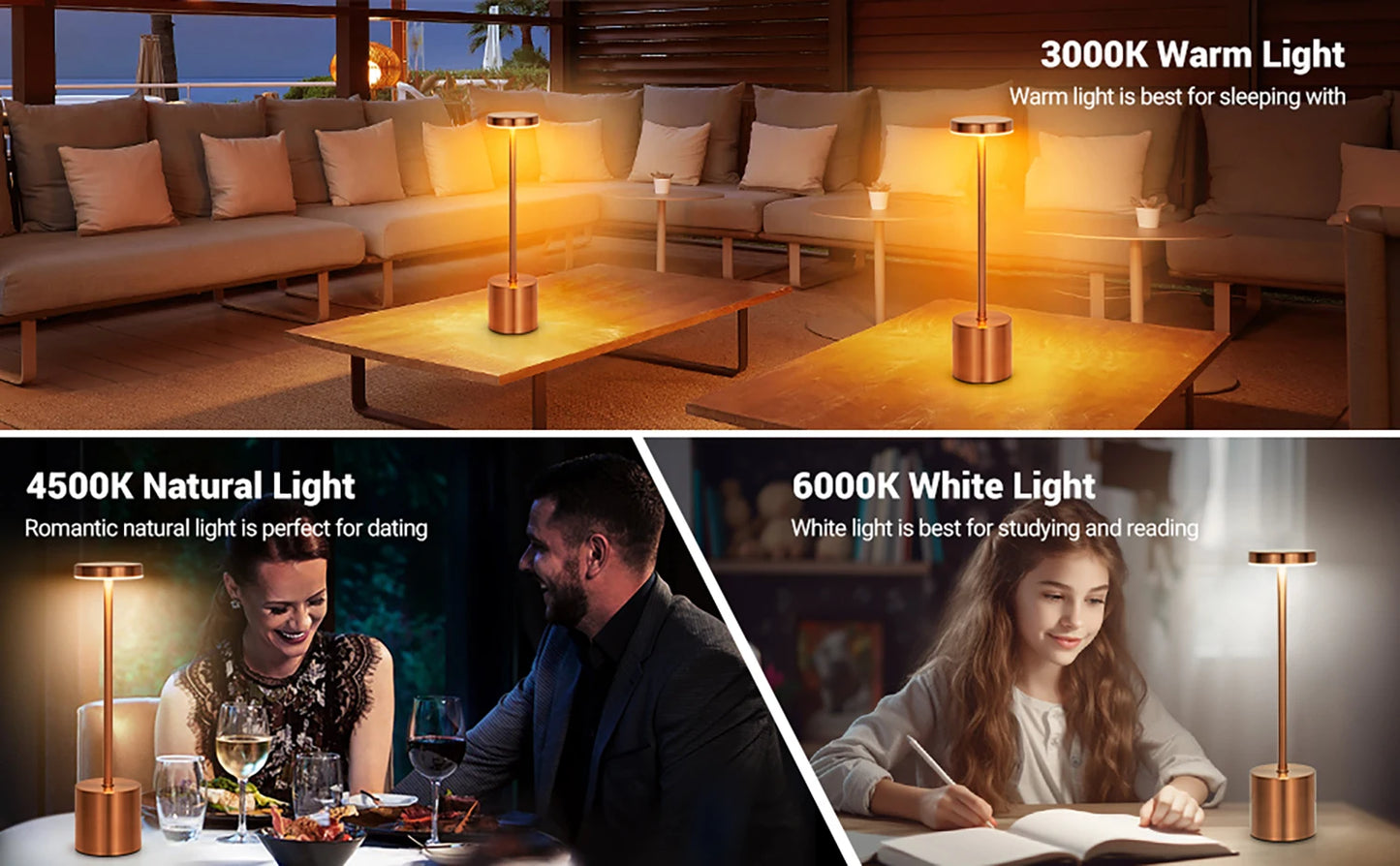 Lampe de chevet LED avec capteur tactile dimmable