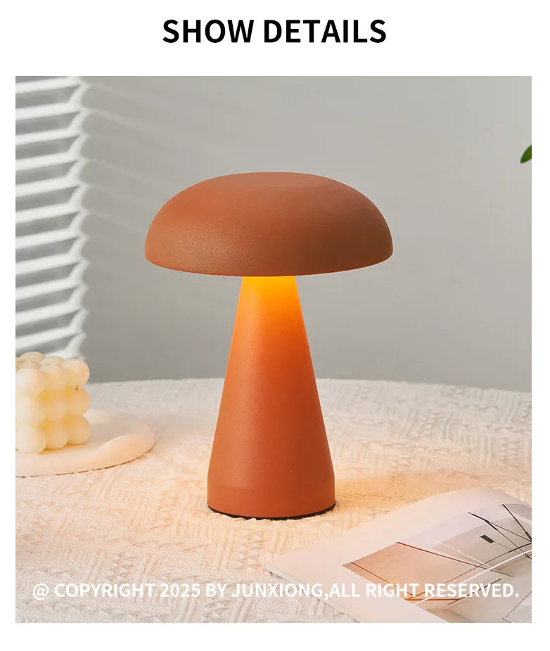 Lampe de chevet champignon rechargeable