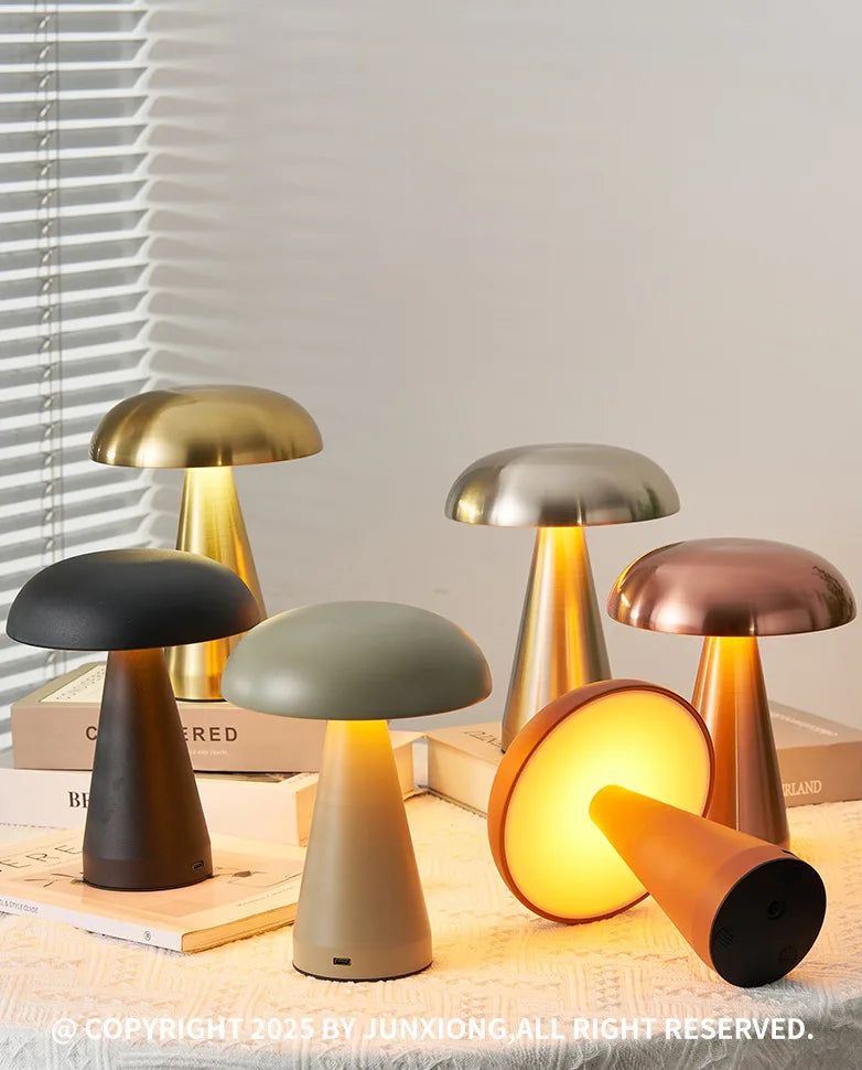 Lampe de chevet champignon rechargeable