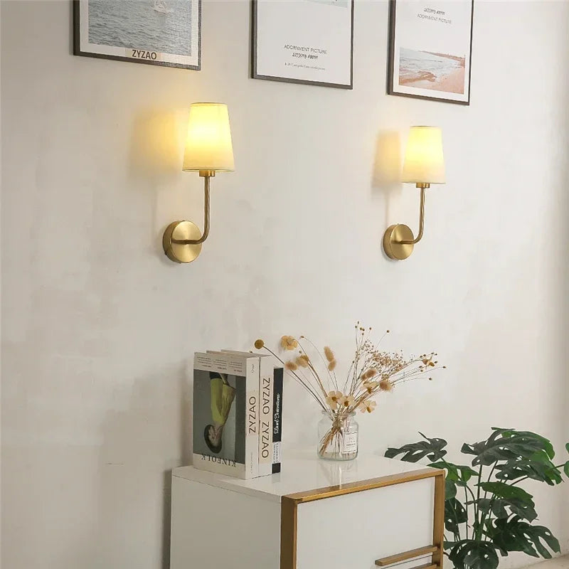 Applique Murale Minimaliste en Lin au Design Nordique Moderne